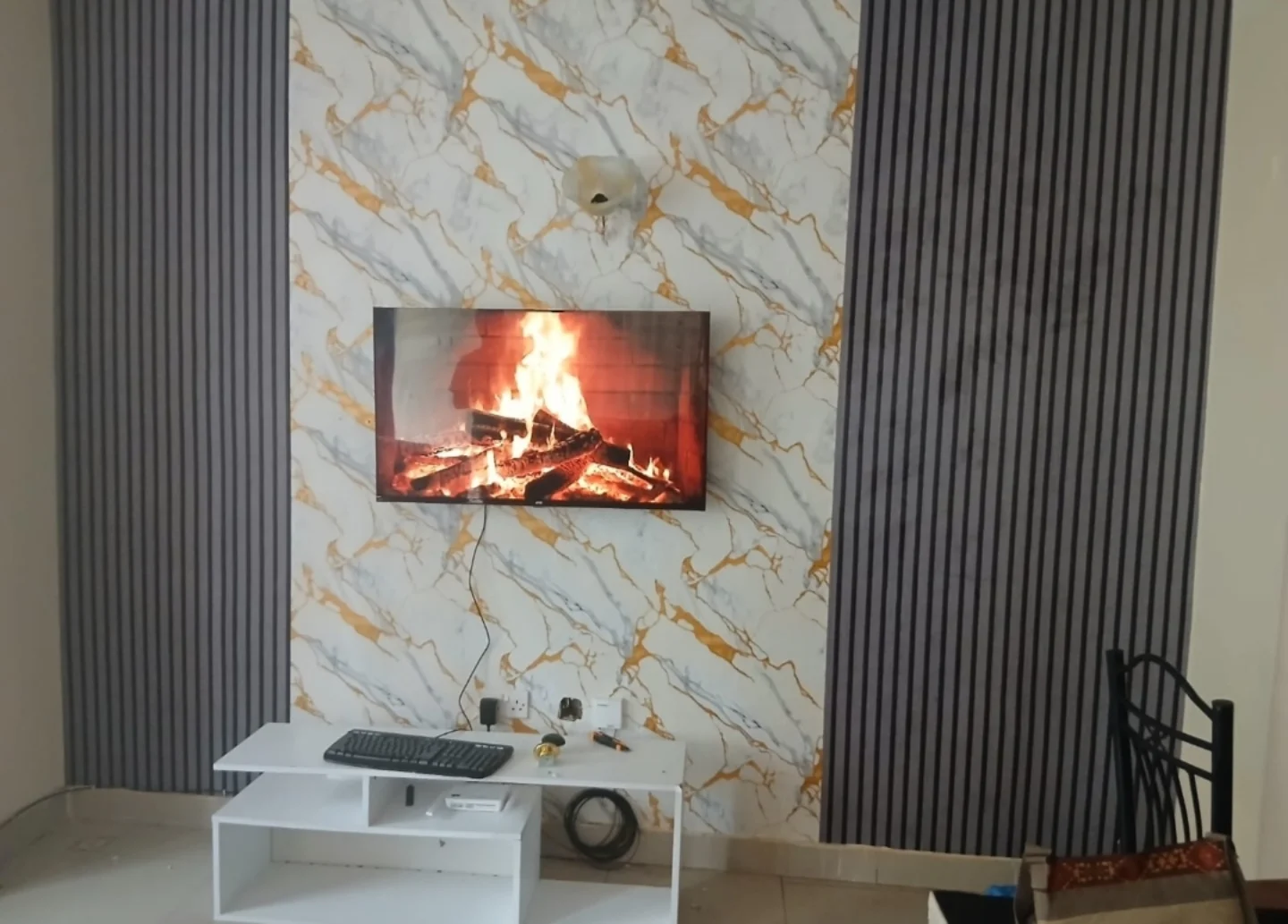 Luxury marble effect wall panel installation by Pro Home Decor